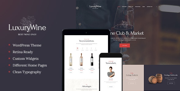 Luxury Wine v1.1.10 - Liquor Store & Vineyard WordPress Theme + Shop