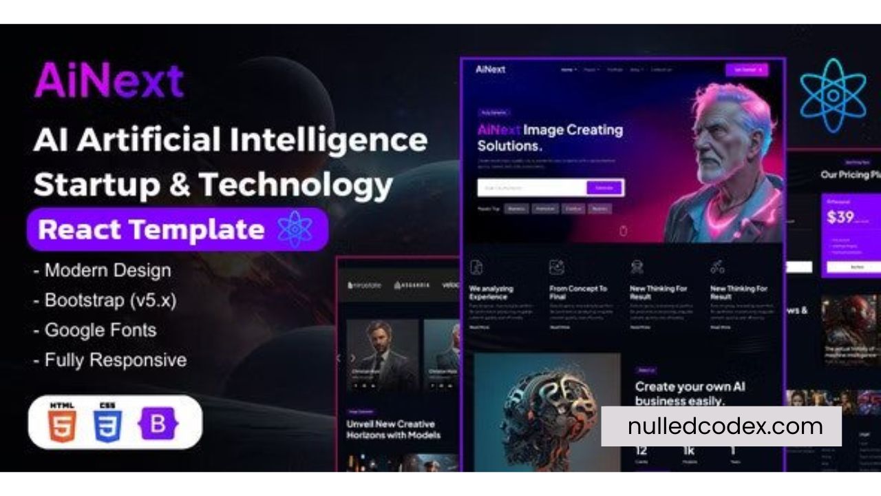 AiNext - AI Artificial Intelligence Startup & Technology React Template