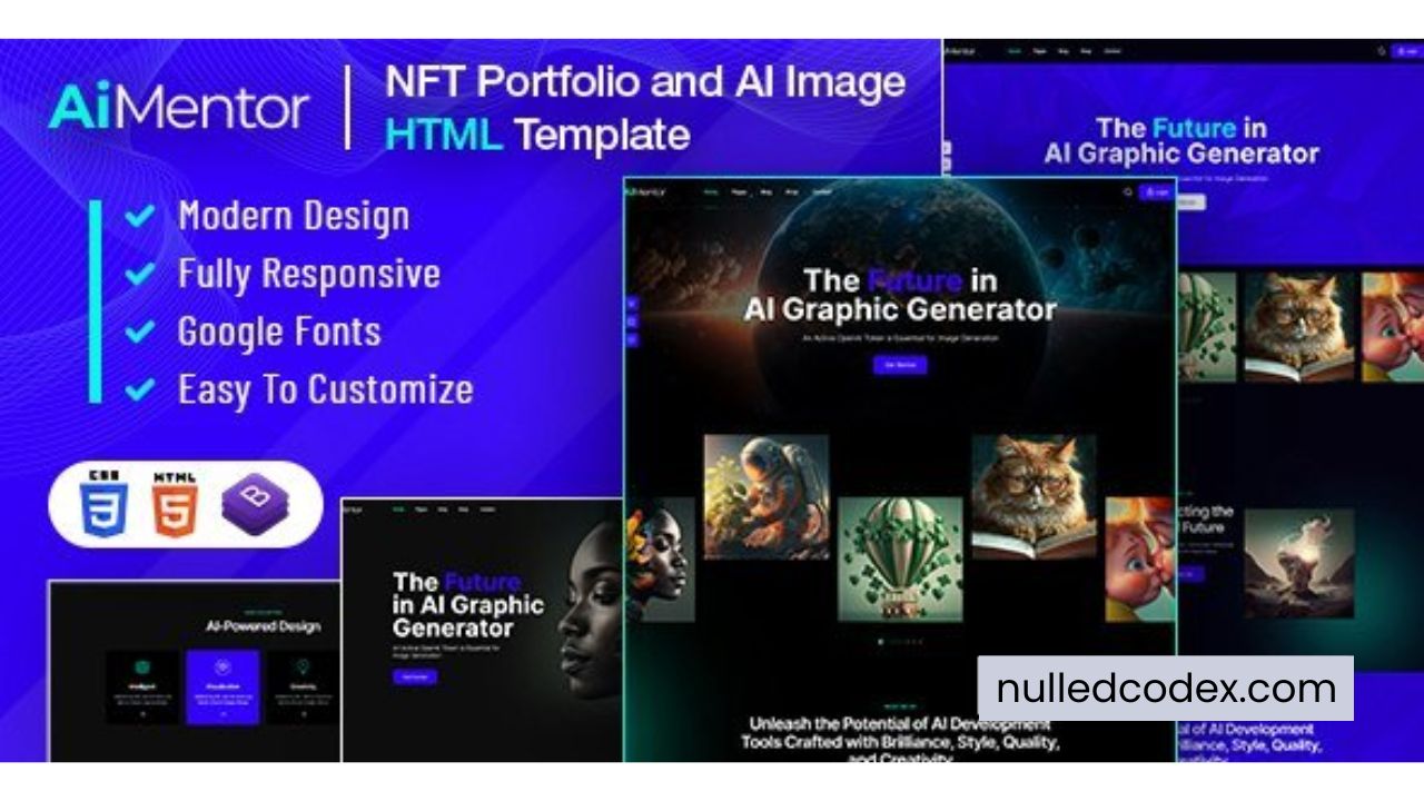 AI Mentor - AI Image Generator HTML Template