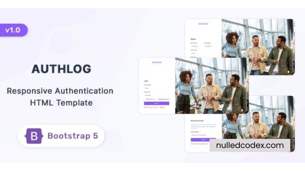 Authlog - Bootstrap 5 Authentication Page HTML Template