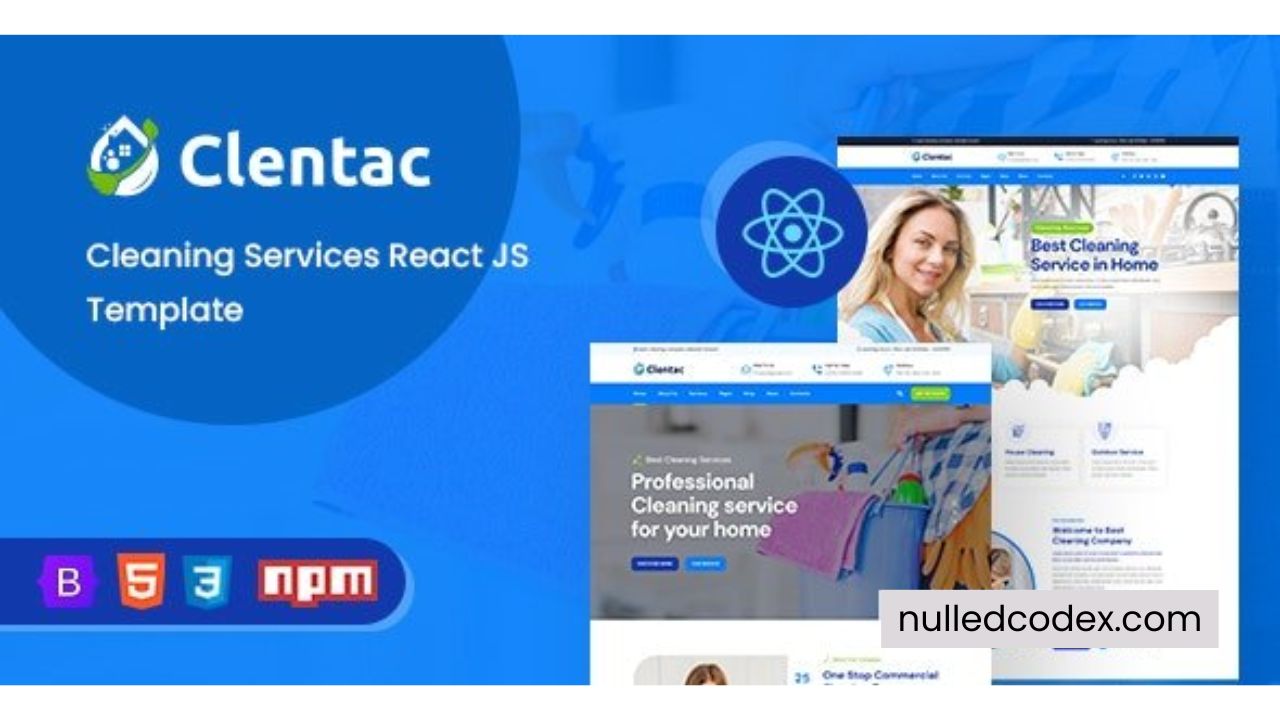 Clentac – Cleaning Services React JS Template