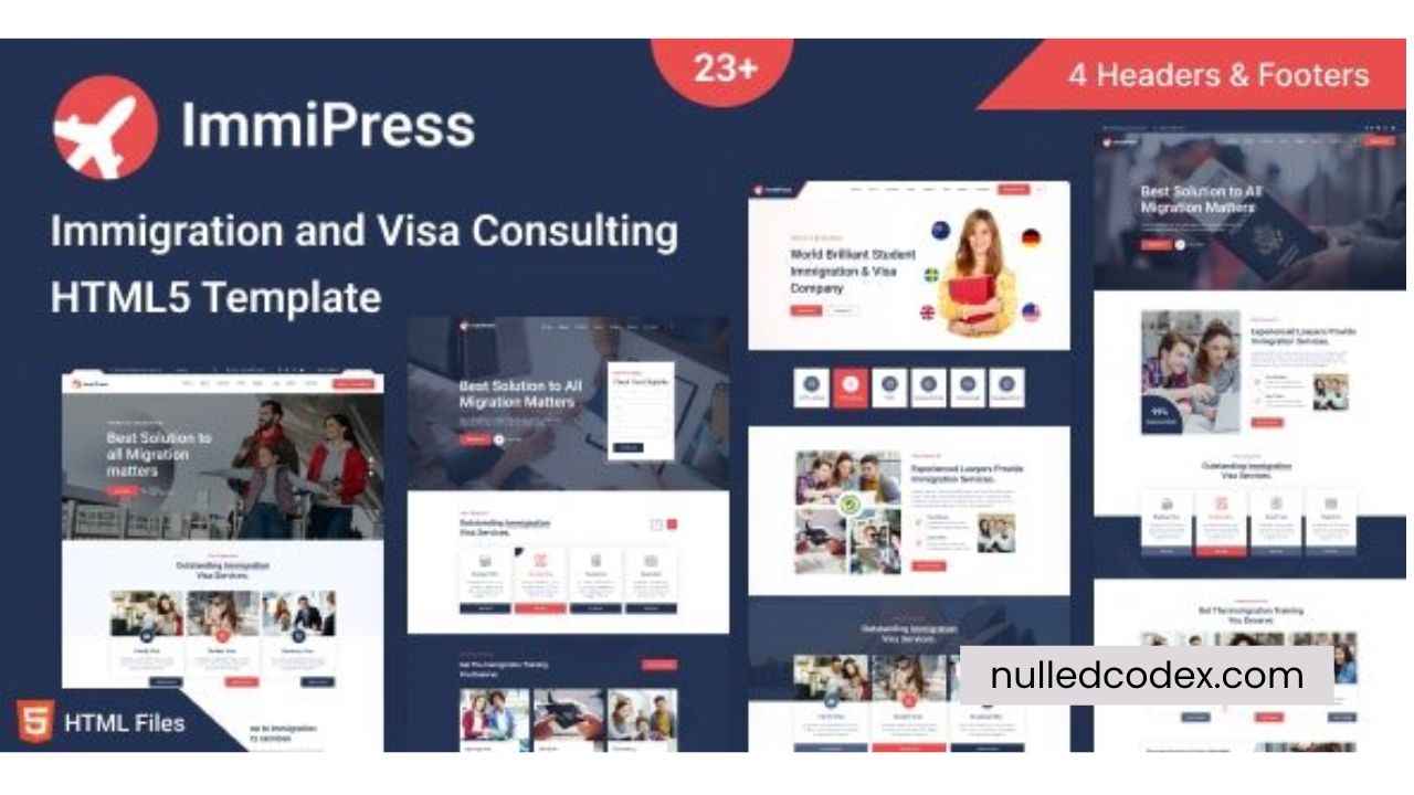 ImmiPress - Immigration and Visa Consulting HTML5 Template