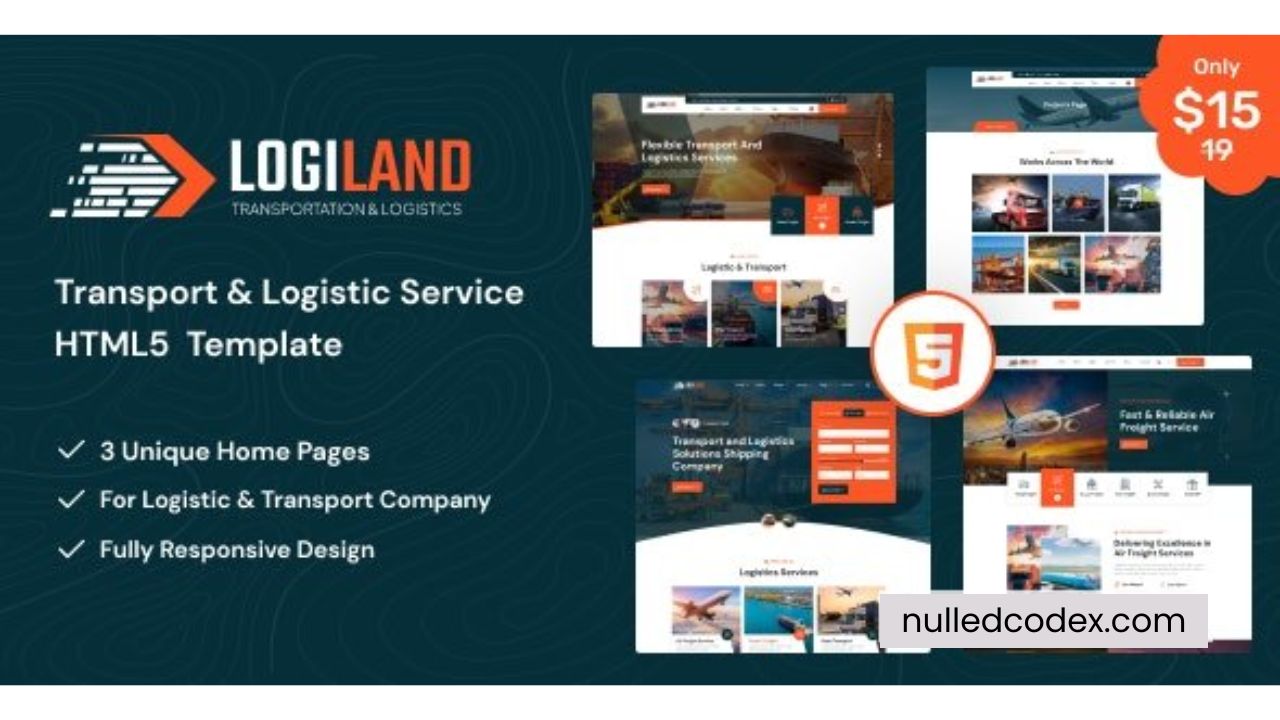 LogiLand - Transportation & Logistics Services HTML5 Template