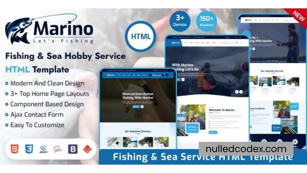 Marino - Fishing & Sea Hobby HTML Template