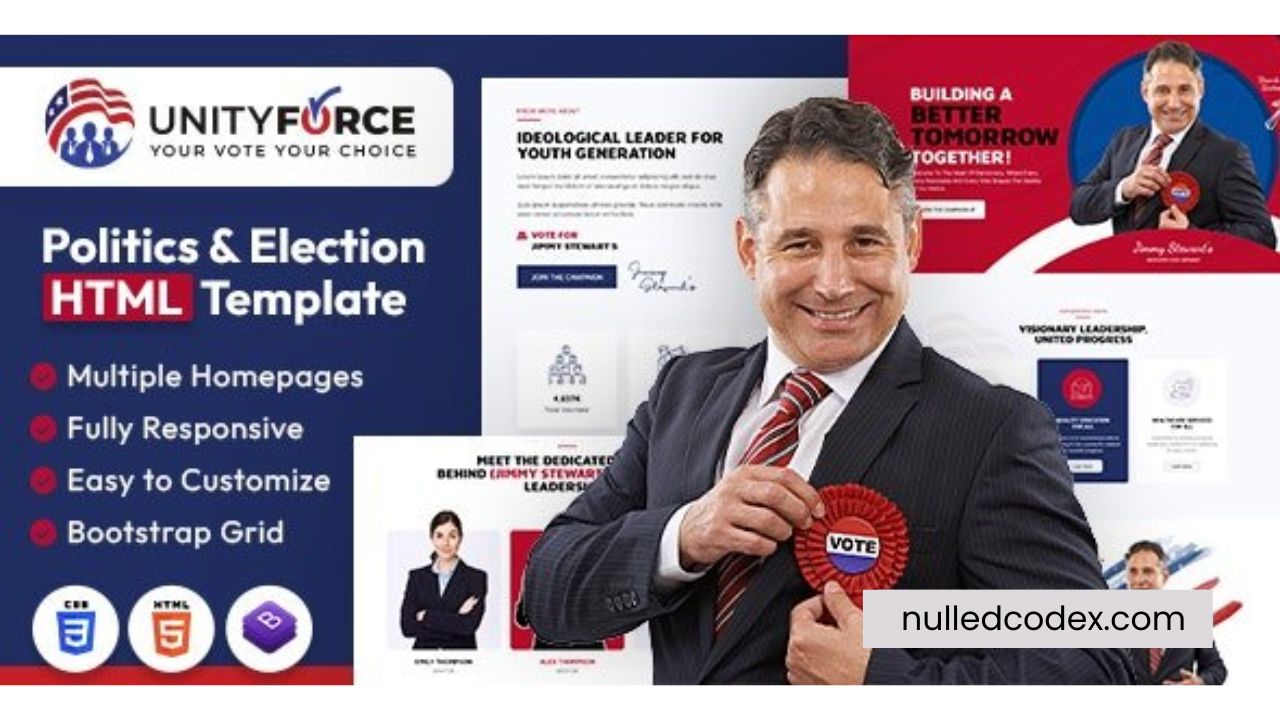 UnityForce - Politics & Election HTML Template