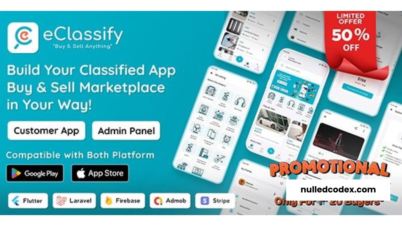 eClassify v1.0 - Classified Buy and Sell Marketplace Flutter App with Laravel Admin Panel - nulled