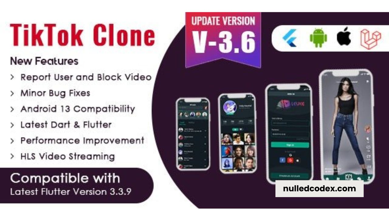 Flutter - TikTok Clone | Triller Clone & Short Video Streaming Mobile App for Android & iOS v3.6