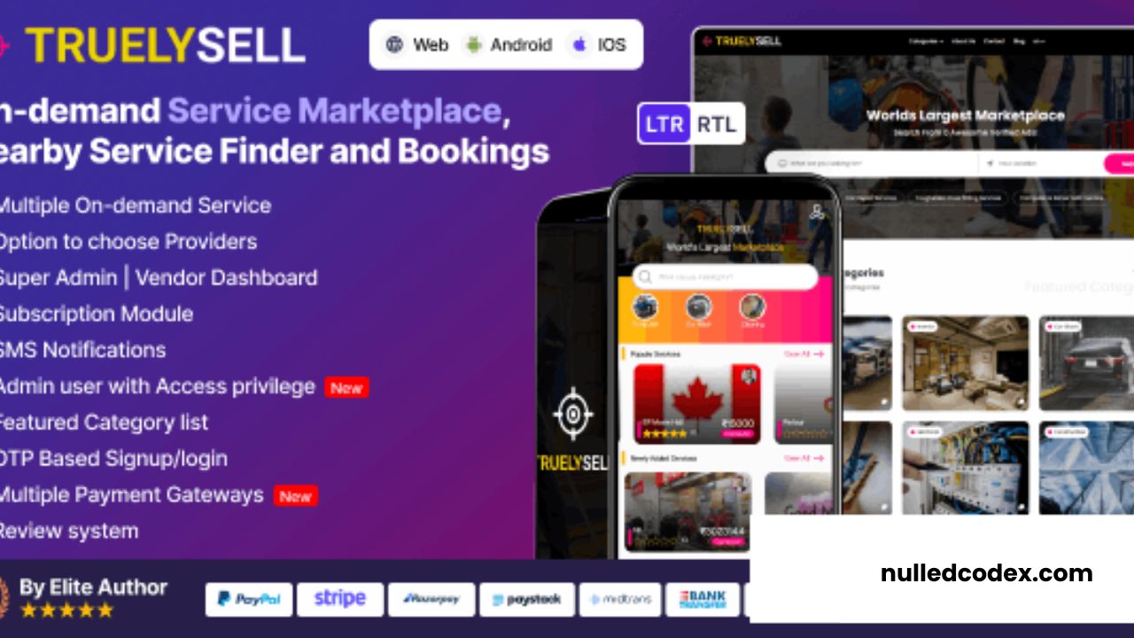 TruelySell v2.3.4 - Multi Vendor Online Service Booking Marketplace - nulled