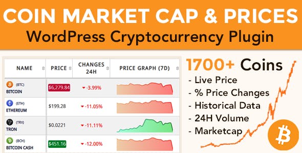 Coin Market Cap & Prices v5.5.1 - WordPress Cryptocurrency Plugin