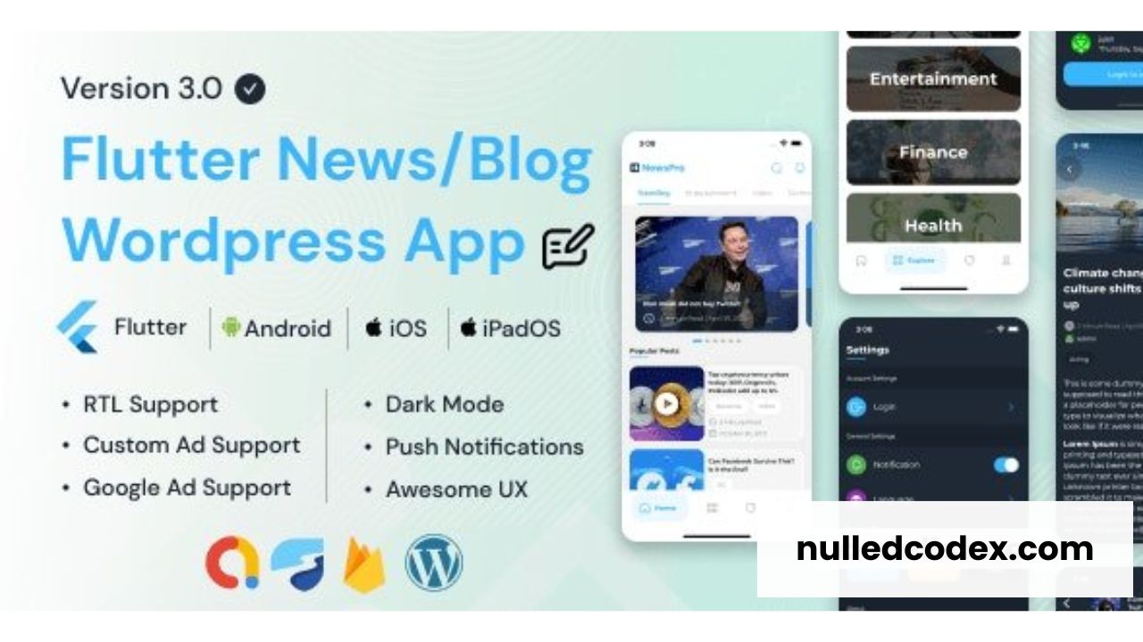 NewsPro v3.5 - Blog/News/Article App For Wordpress