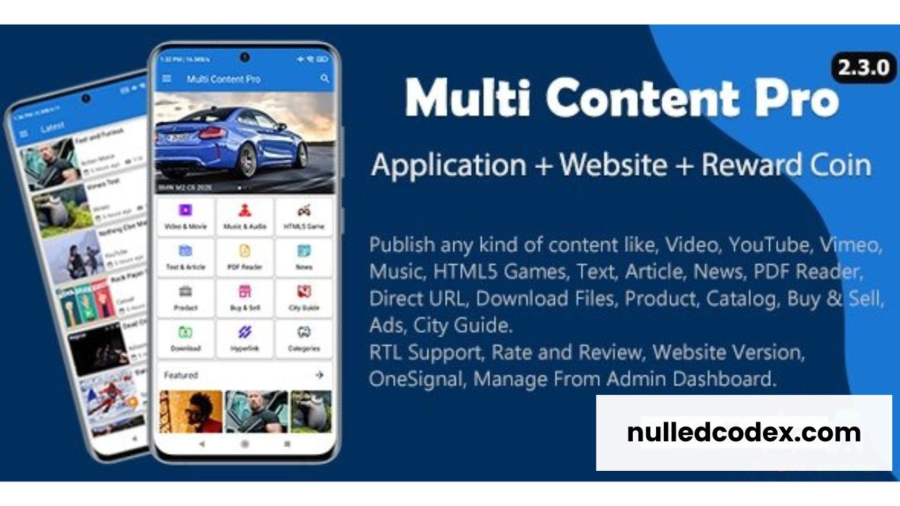 Multi Content Pro (Application and Website) v2.3.0 - nulled