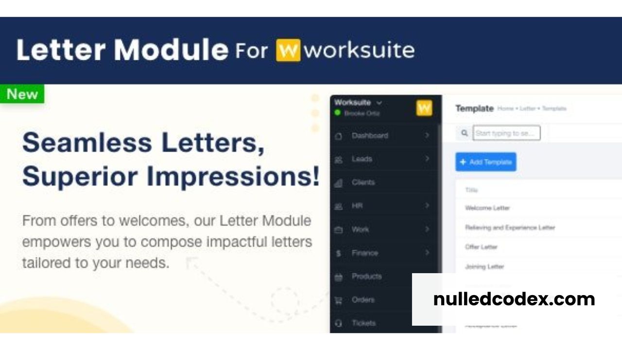 Letter Module for Worksuite CRM v1.0